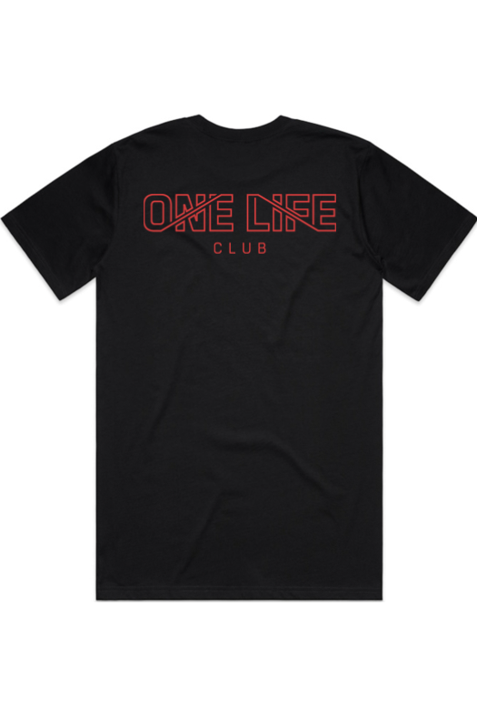 ONE LIFE CLUB LOGO MEN CLASSIC BLACK TEE | ONE LIFE CLUB