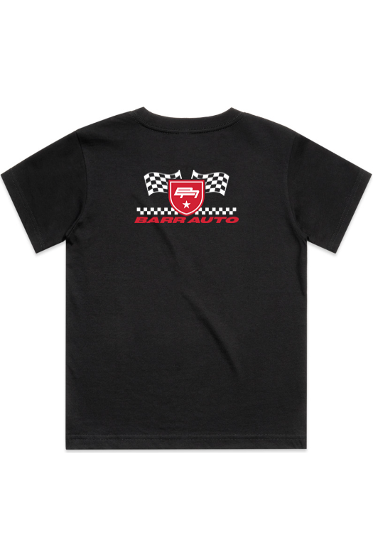 BARR AUTOMOTIVE RACING LOGO YOUTH CLASSIC BLACK TEE | BARR AUTOMOTIVE