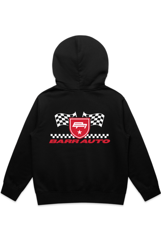 BARR AUTOMOTIVE RACING BLACK KIDS HOODIE | BARR AUTOMOTIVE