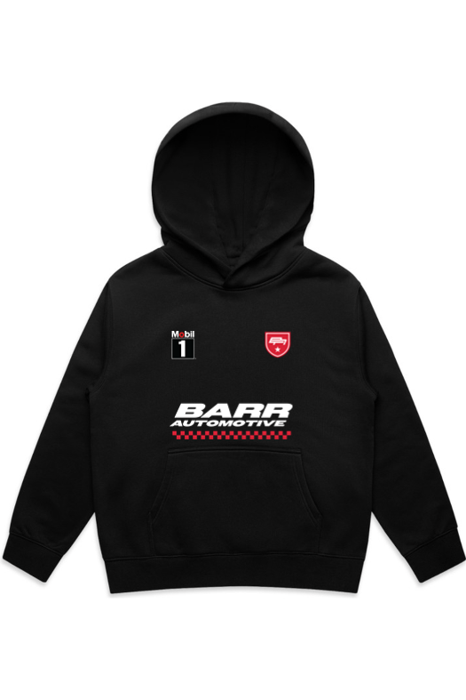 BARR AUTOMOTIVE RACING BLACK KIDS HOODIE | BARR AUTOMOTIVE
