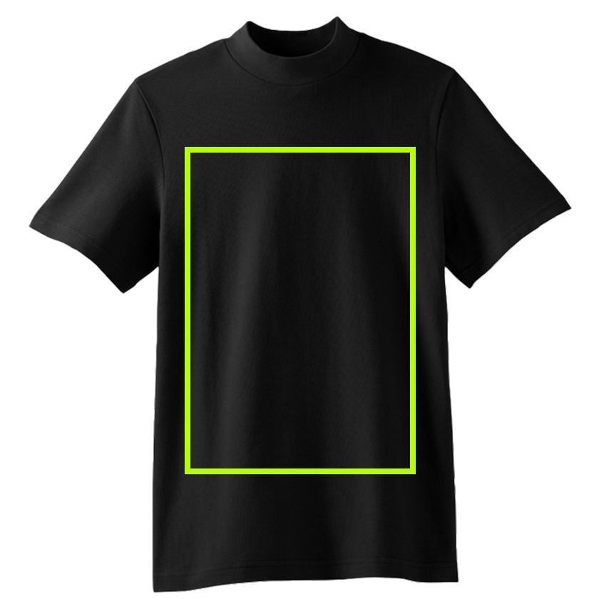 UNISEX MOCKNECK T-SHIRT 1PQ  (2 SIDE PRINT)