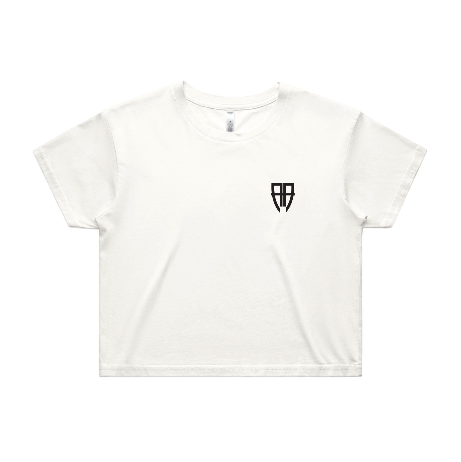 ARMOURED WHITE CROP TEE | ARMOURED MERCH