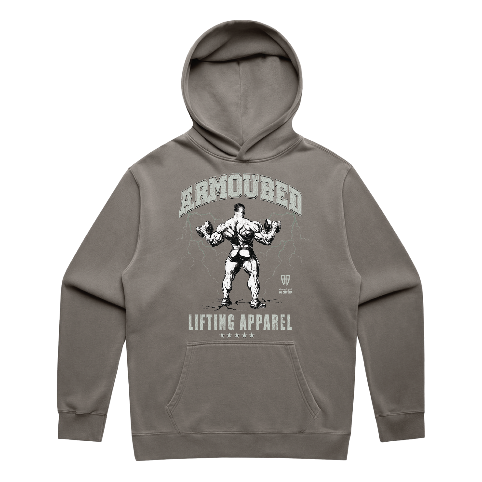 ARMOURED FADED GREY HOODIE | ARMOURED MERCH