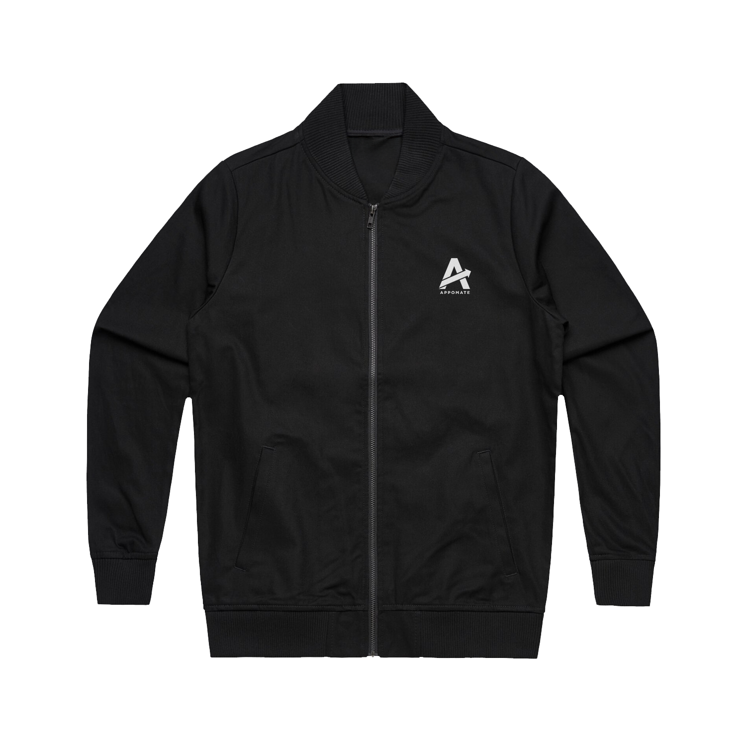 APPOMATE LOGO BLACK BOMBER JACKET | APPOMATE