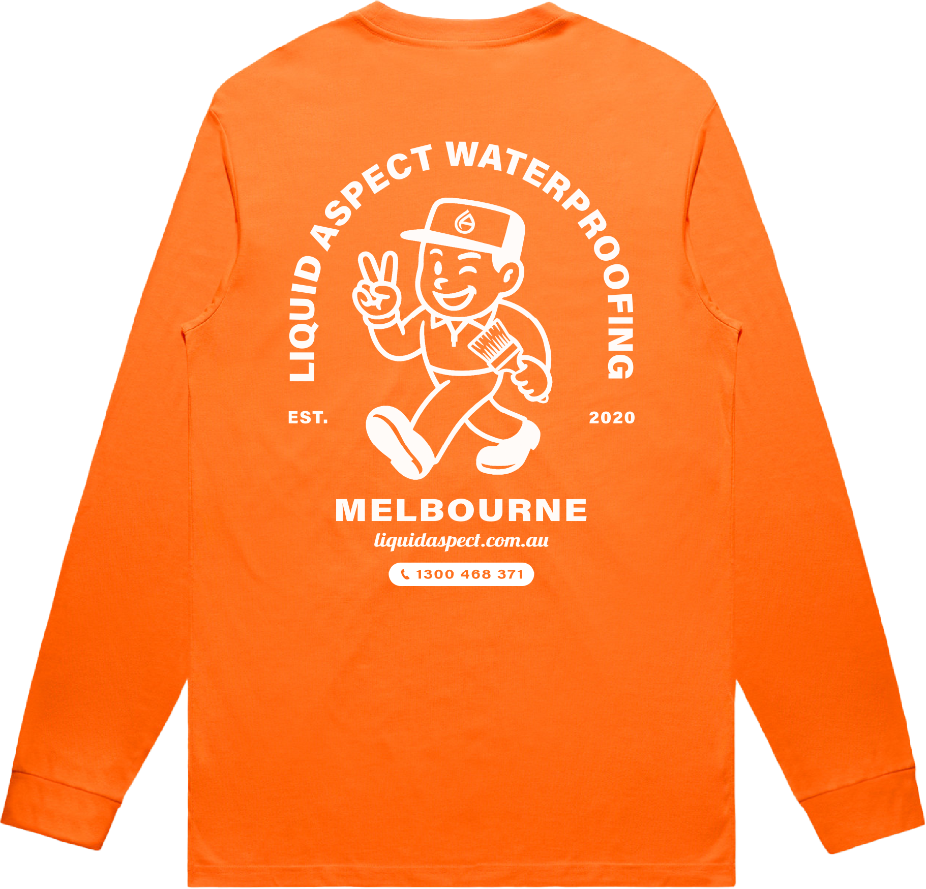 LIQUID ASPECT WATERPROOFING ORANGE BLOCK SAFETY L/S TEE | LIQUID ASPECT