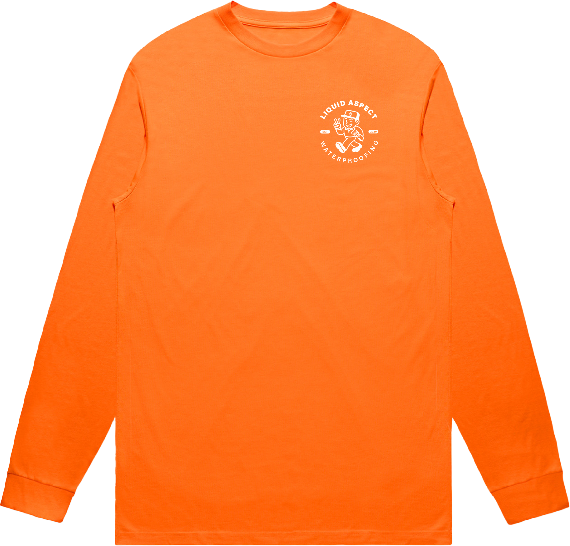 LIQUID ASPECT WATERPROOFING ORANGE BLOCK SAFETY L/S TEE | LIQUID ASPECT