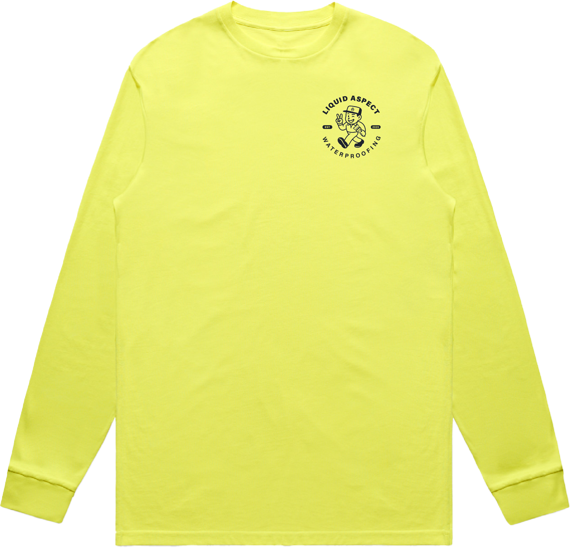 LIQUID ASPECT WATERPROOFING YELLOW BLOCK SAFETY L/S TEE | LIQUID ASPECT
