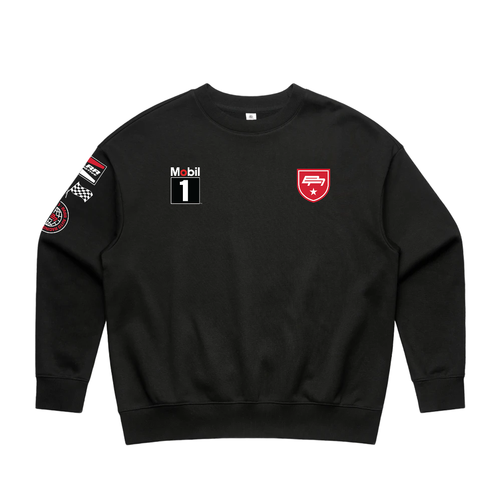 BARR AUTOMOTIVE LOGO HIT BLACK WOMENS CREWNECK | BARR AUTOMOTIVE