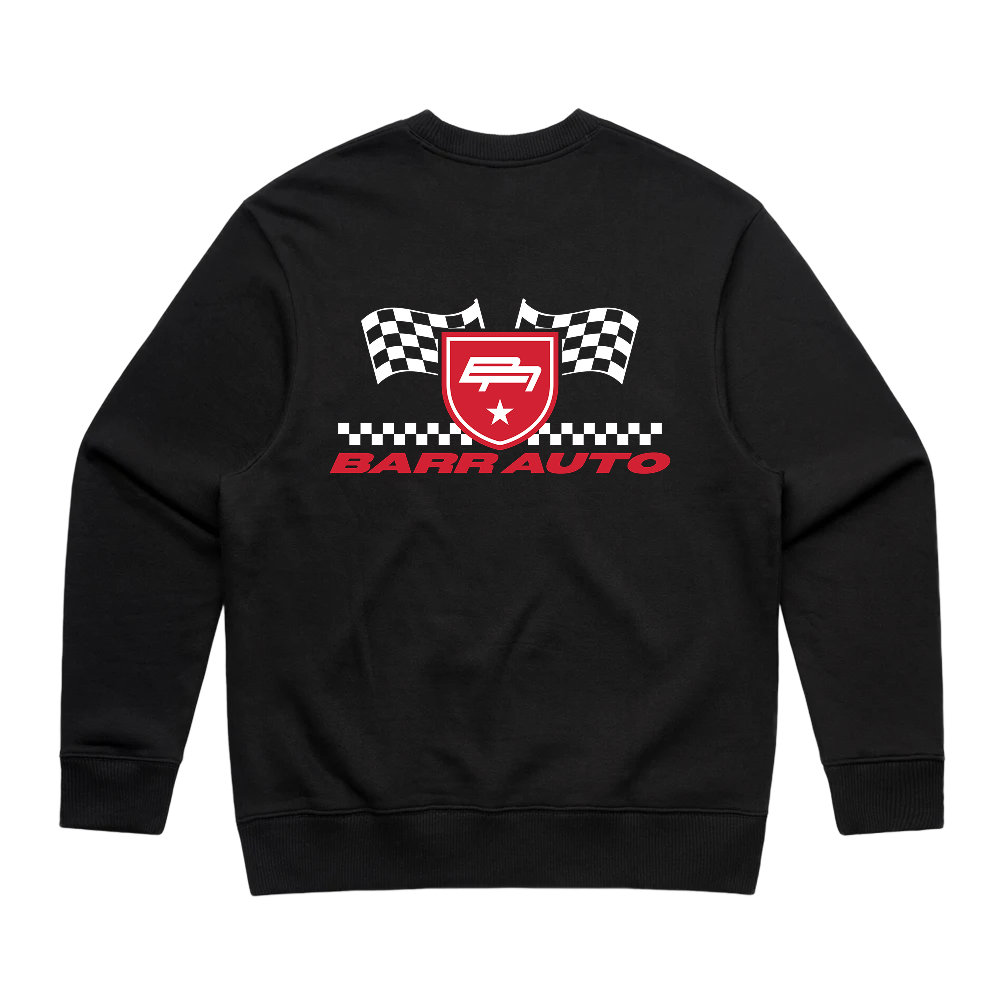 BARR AUTOMOTIVE RACING BLACK CREWNECK | BARR AUTOMOTIVE