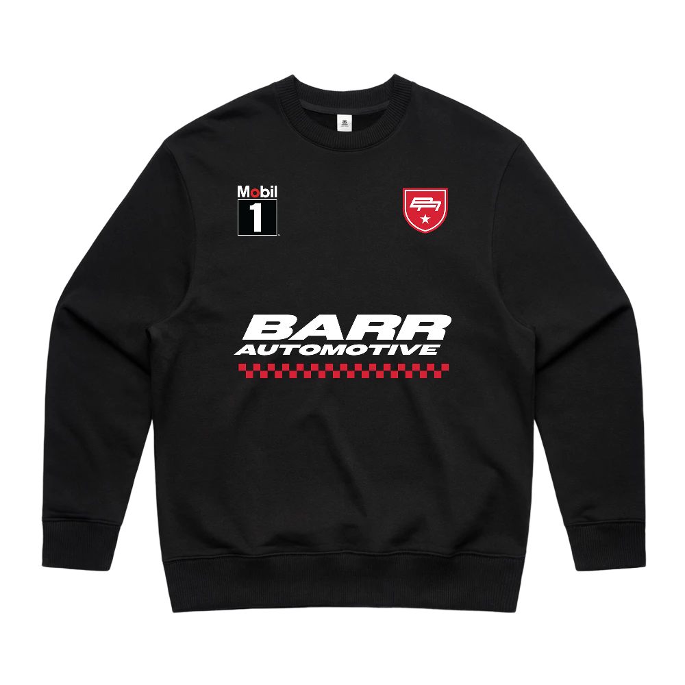 BARR AUTOMOTIVE RACING BLACK CREWNECK | BARR AUTOMOTIVE