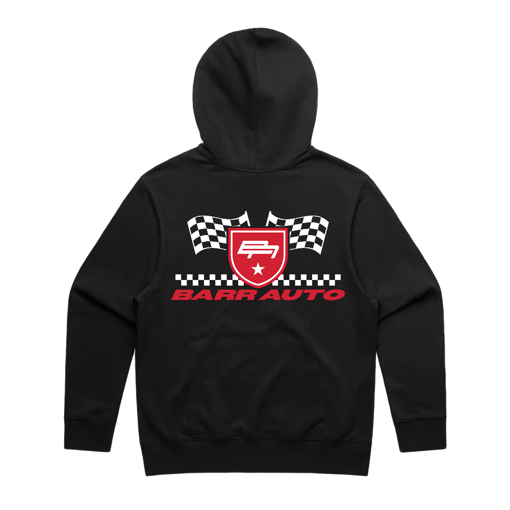 BARR AUTOMOTIVE RACING BLACK HOODIE | BARR AUTOMOTIVE