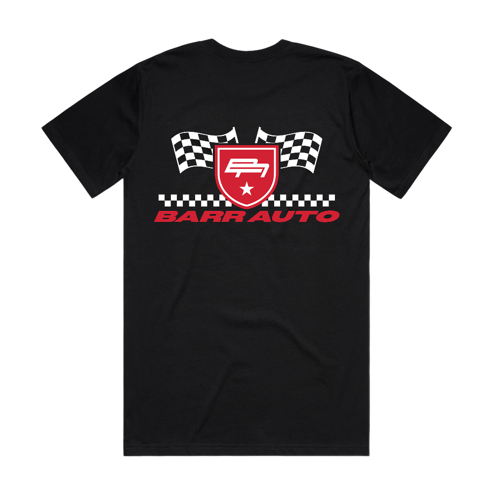 BARR AUTOMOTIVE RACING LOGO CLASSIC BLACK TEE | BARR AUTOMOTIVE