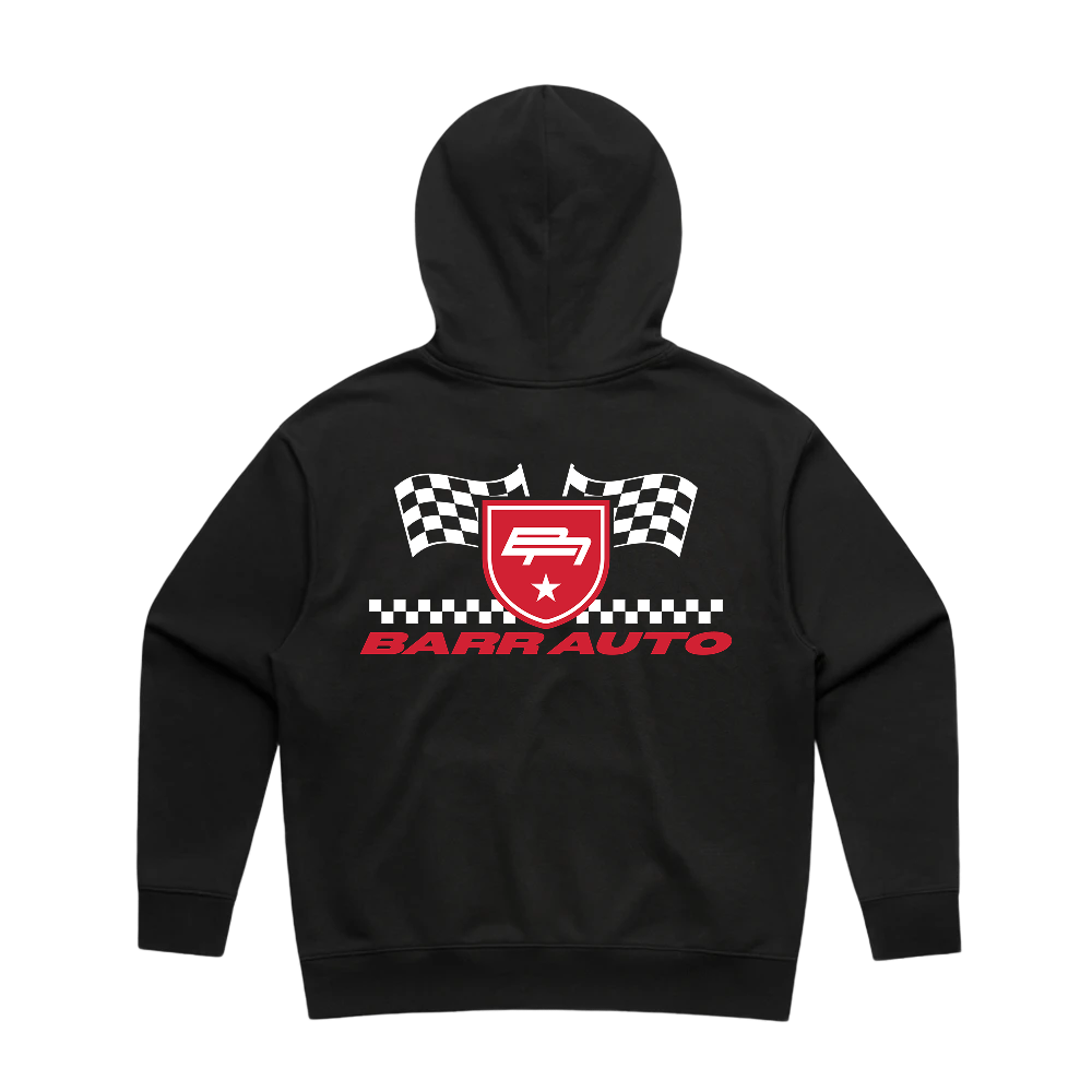 BARR AUTOMOTIVE RACING BLACK WOMENS HOODIE | BARR AUTOMOTIVE