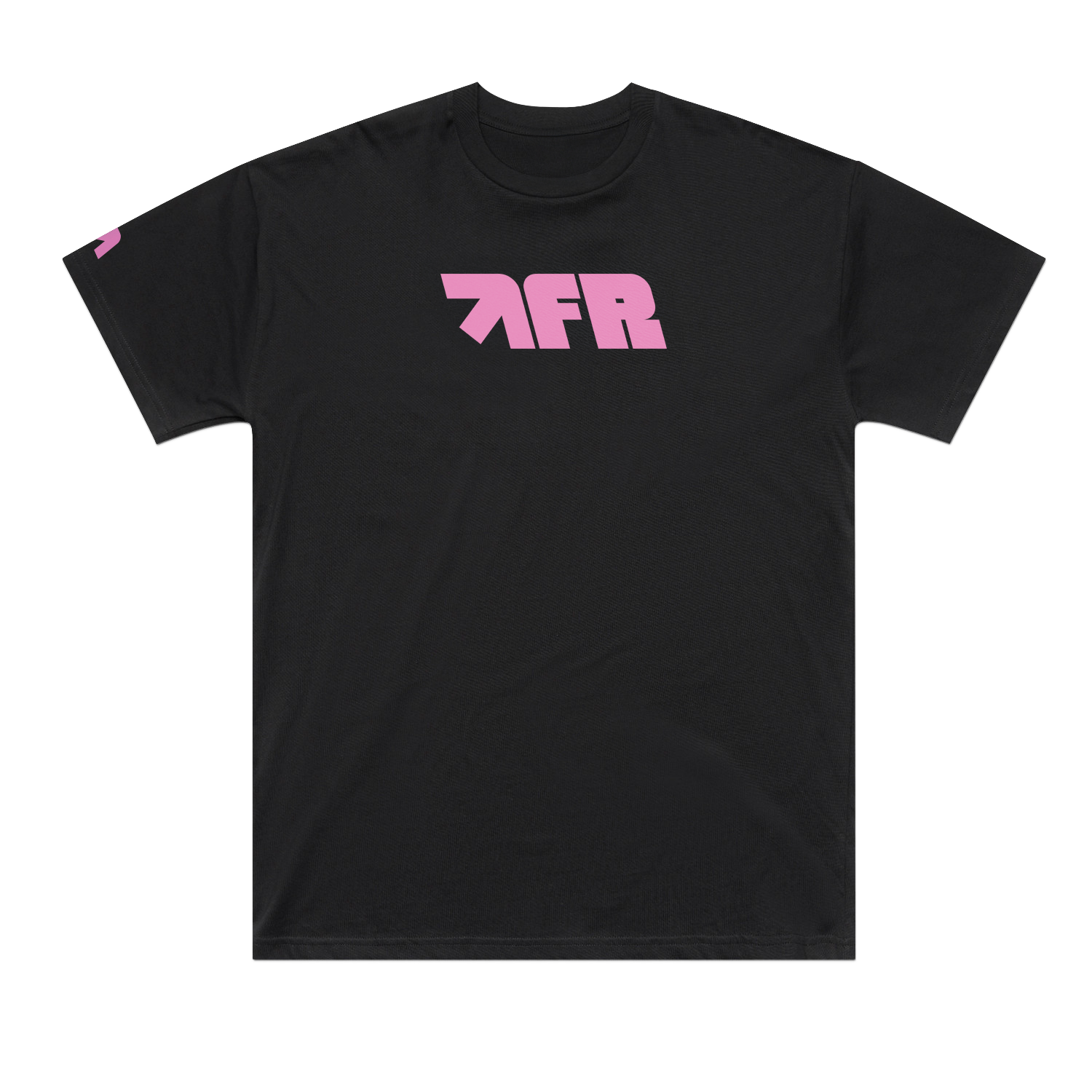 FLIGHT RISK PINK LOGO CLASSIC OVERSIZED BLACK TEE | FLIGHT RISK