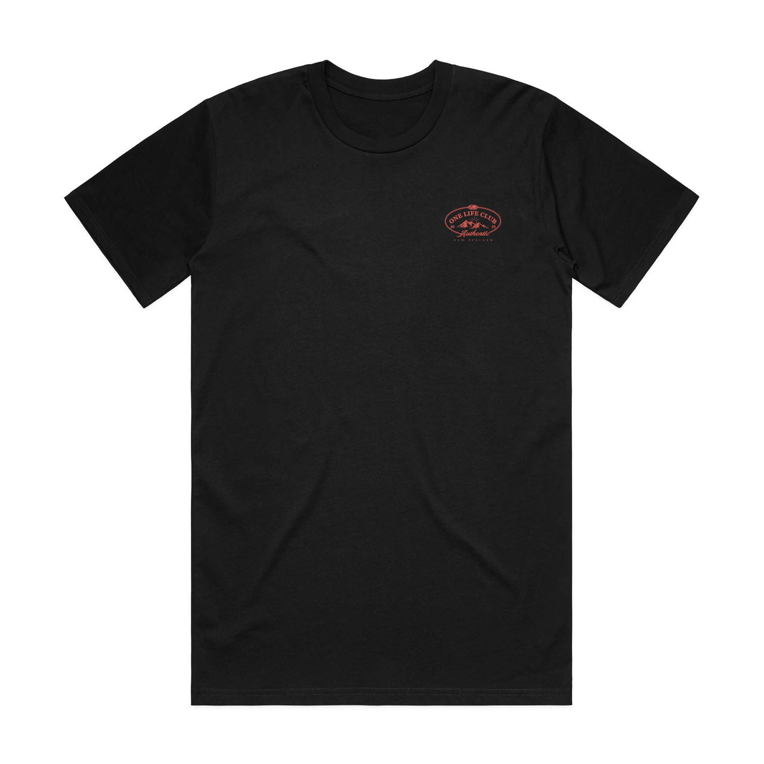 ONE LIFE CLUB NEW ZEALAND SUMMIT 2025 CLASSIC BLACK TEE | ONE LIFE CLUB