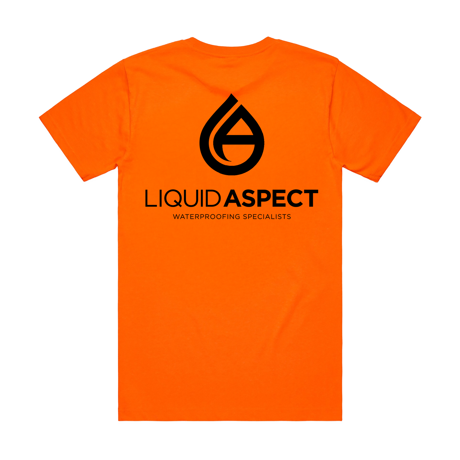 LIQUID ASPECT LOGO SAFETY ORANGE TEE | LIQUID ASPECT