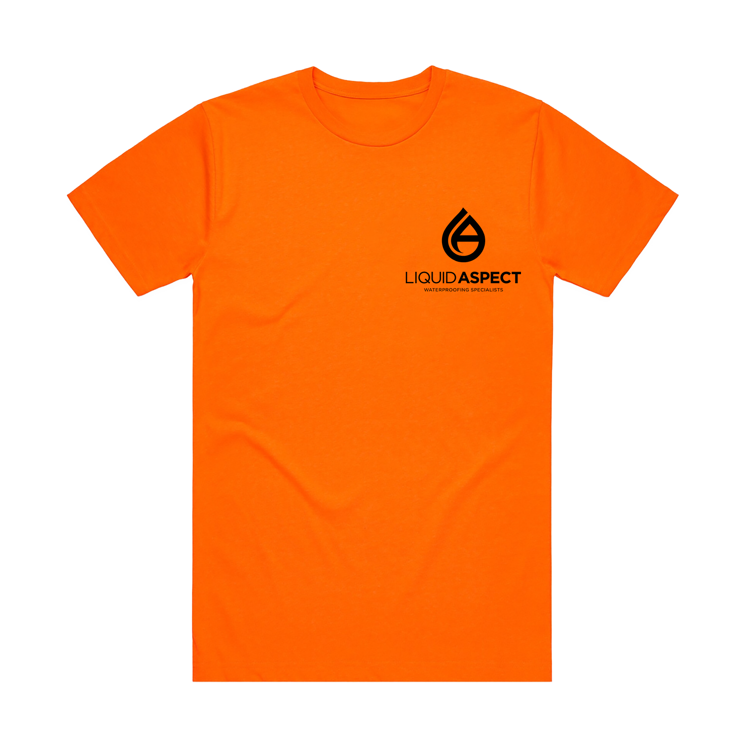 LIQUID ASPECT LOGO SAFETY ORANGE TEE | LIQUID ASPECT