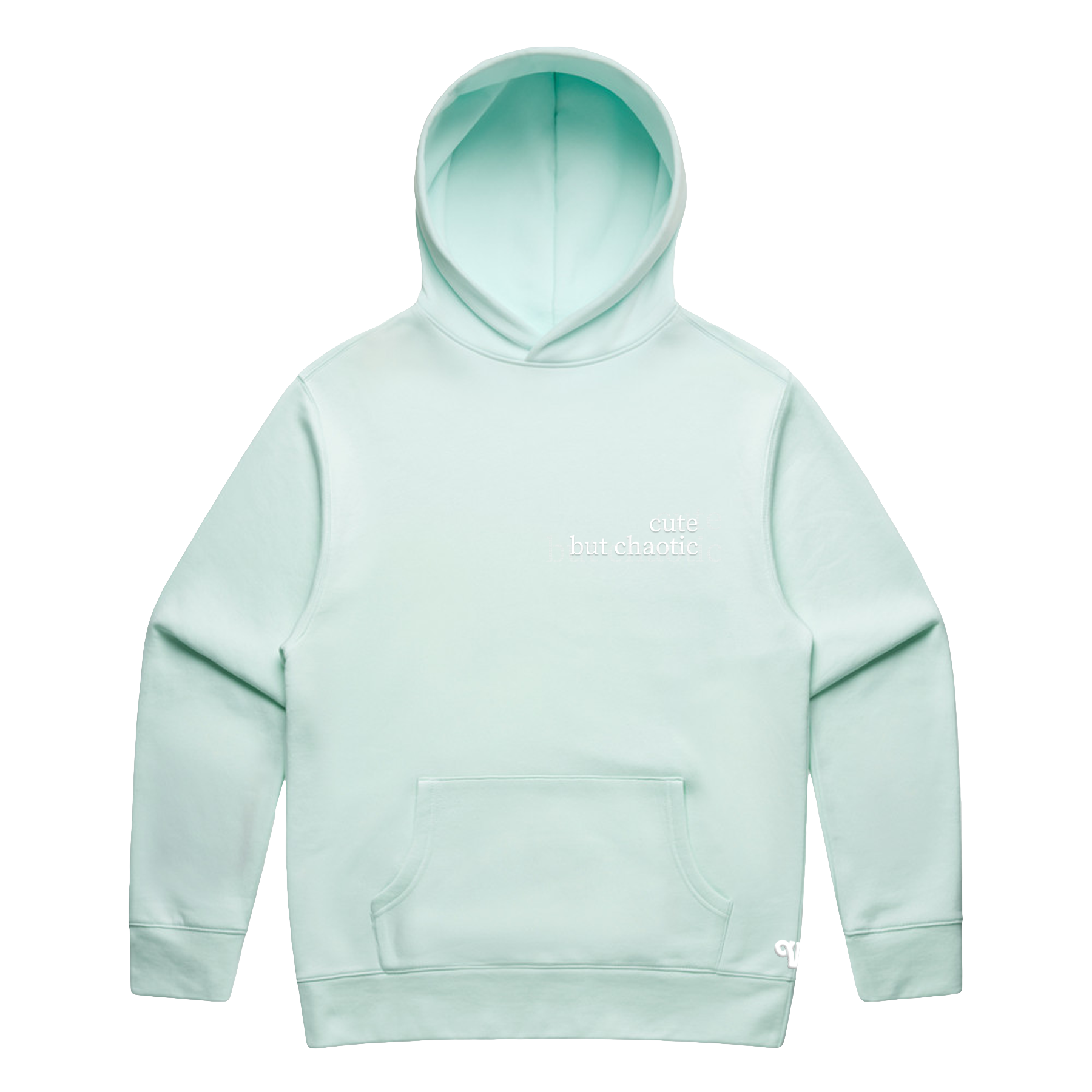 CUTE BUT CHAOTIC SEAFOAM HOODIE | VOOMIE