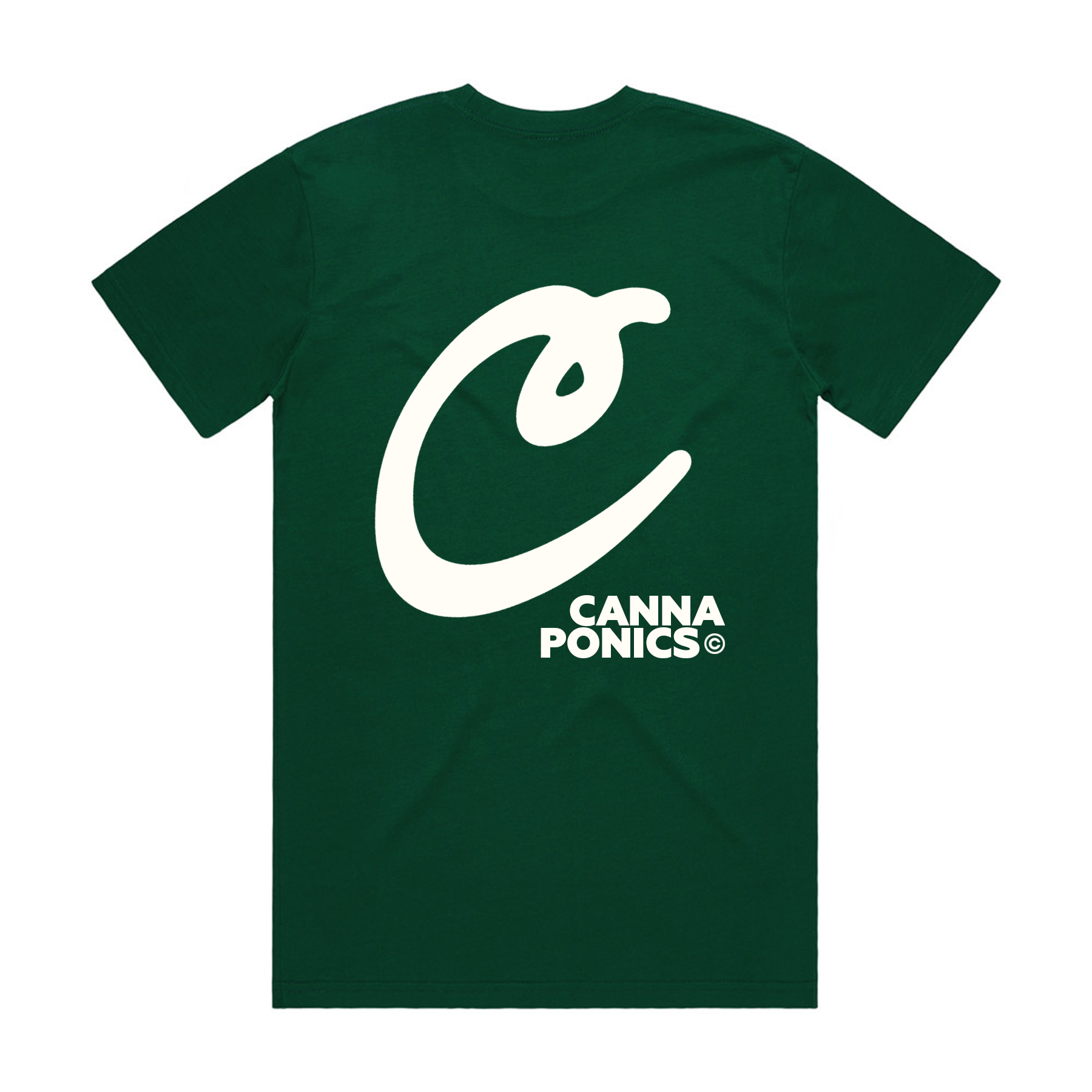 C LOGO GREEN TEE | CANNAPONICS
