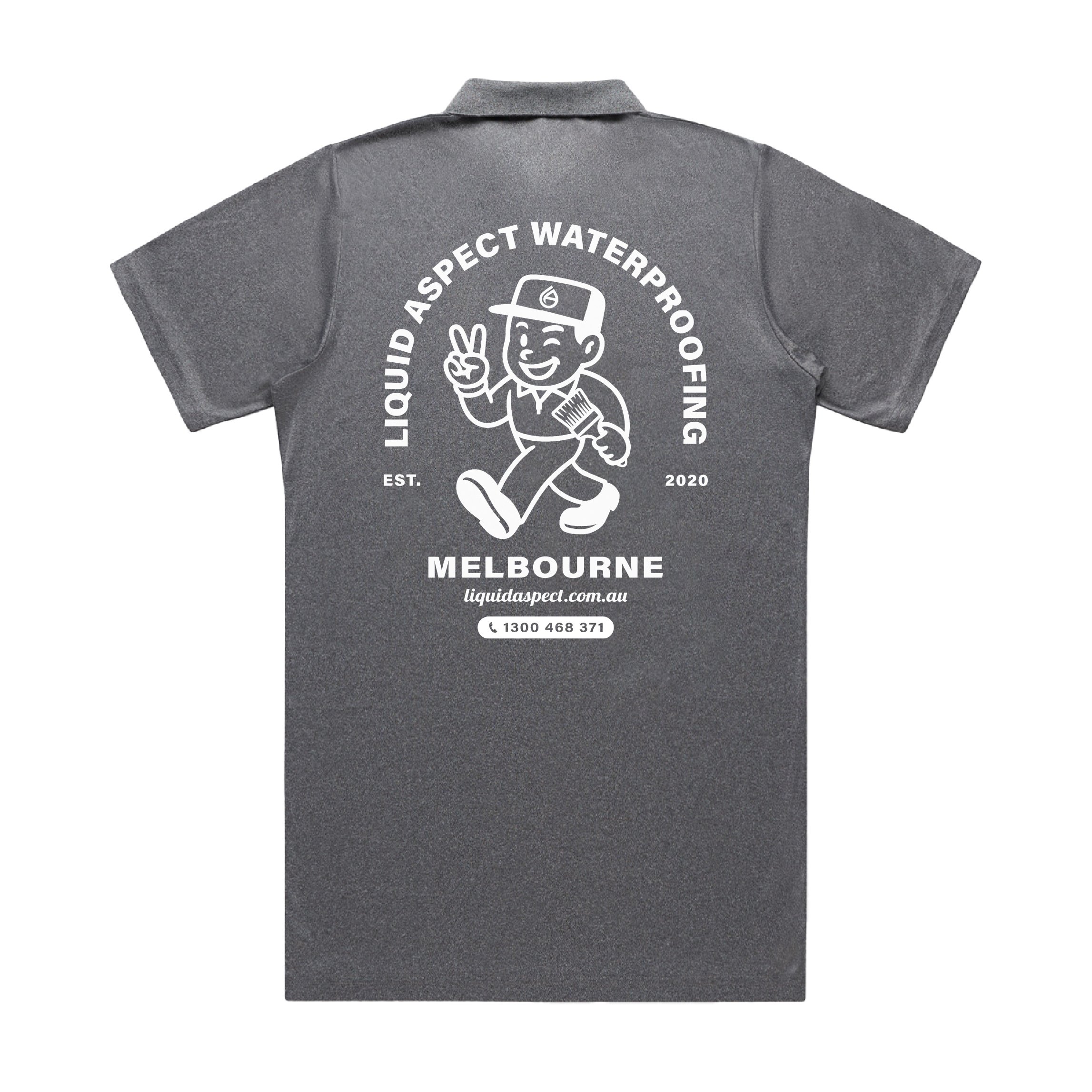 LIQUID ASPECT WATERPROOFING CHARACTER GRAPHITE ACTIVE POLO  | LIQUID ASPECT WATERPROOFING