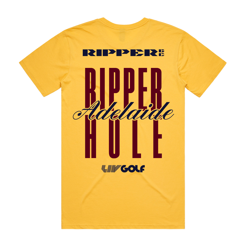 RIPPER LIV ADELAIDE LOGO YELLOW STAPLE TEE
