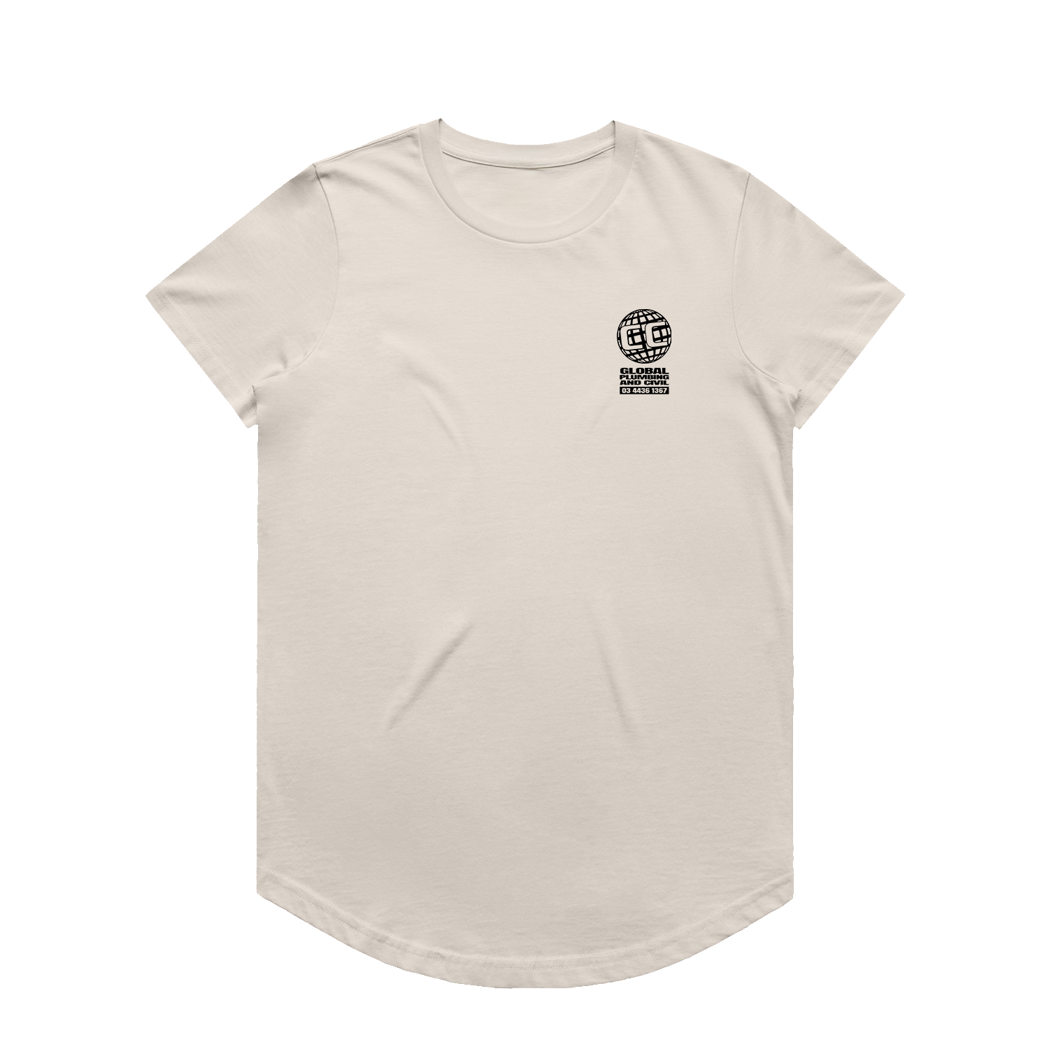 CC GLOBAL PLUMBING LOGO WO'S MAPLE BONE CURVE TEE | CC GLOBAL PLUMBING
