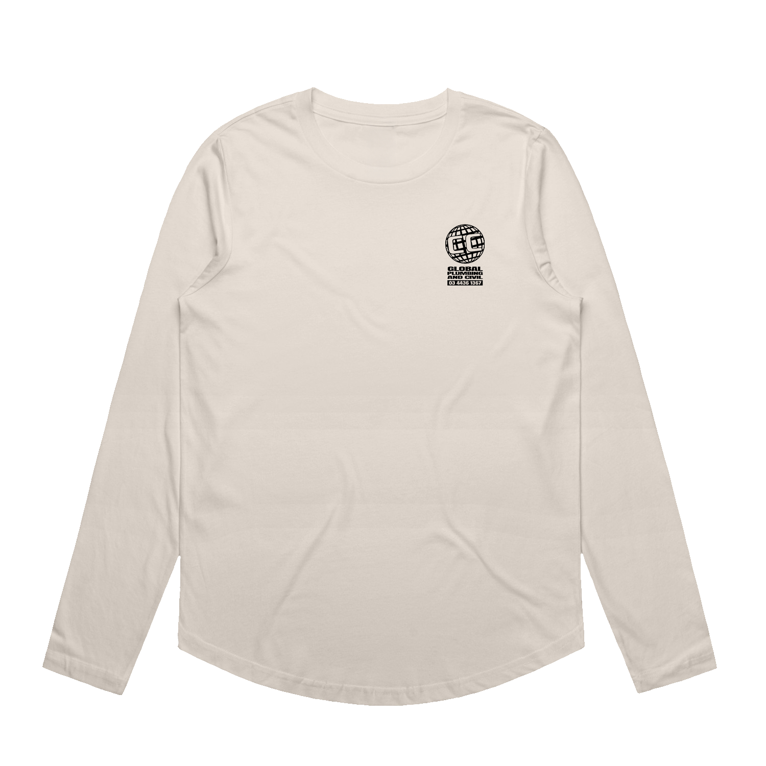 CC GLOBAL PLUMBING LOGO WO'S MAPLE BONE L/S TEE | CC GLOBAL PLUMBING
