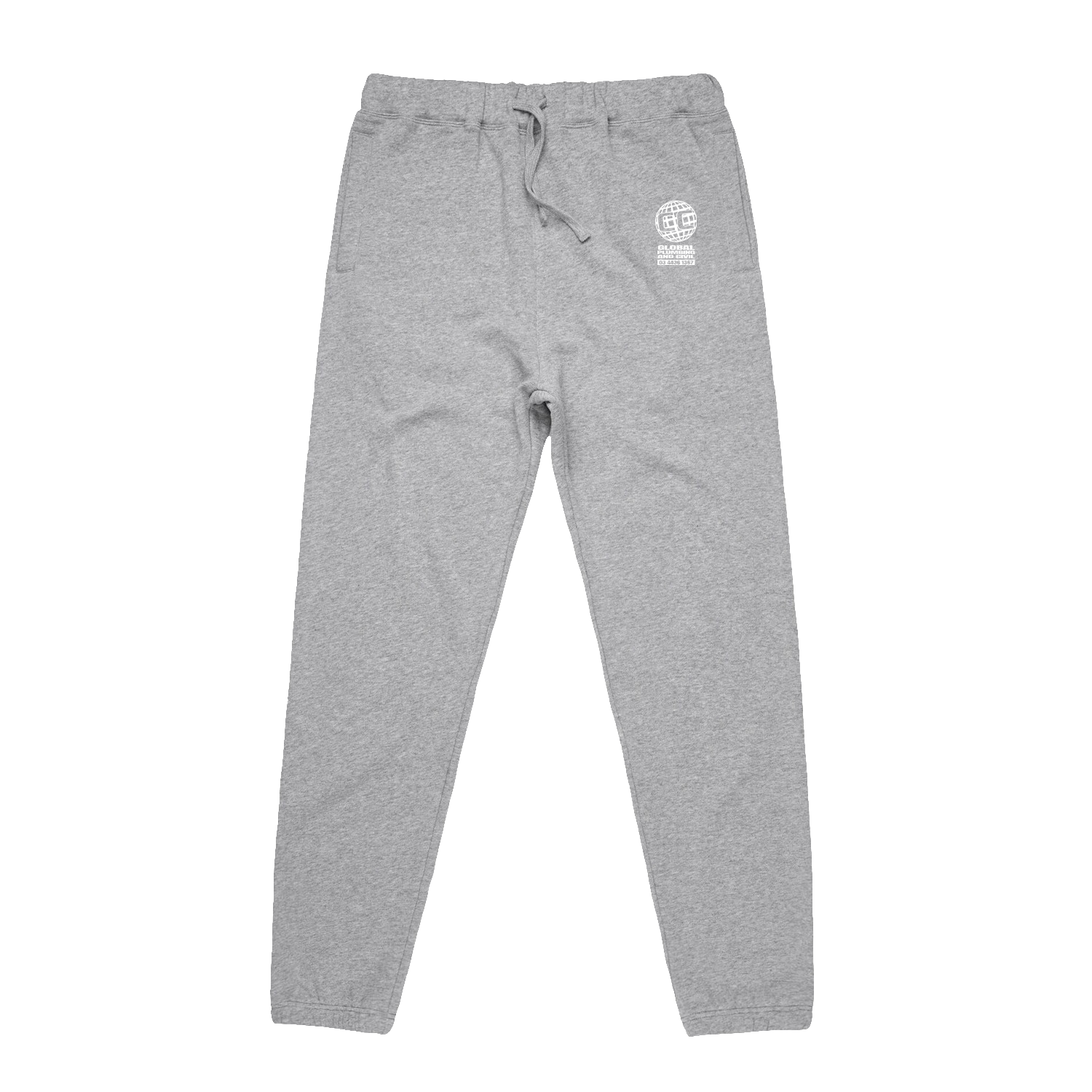 CC GLOBAL PLUMBING LOGO SURPLUS GREY TRACK PANTS | CC GLOBAL PLUMBING