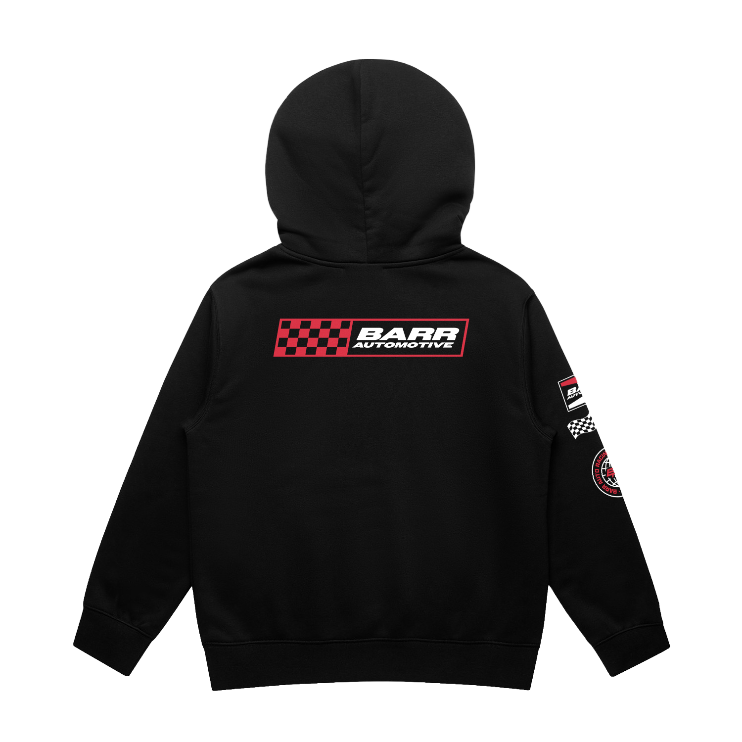 BARR AUTOMOTIVE LOGO HIT BLACK KIDS HOODIE | BARR AUTOMOTIVE