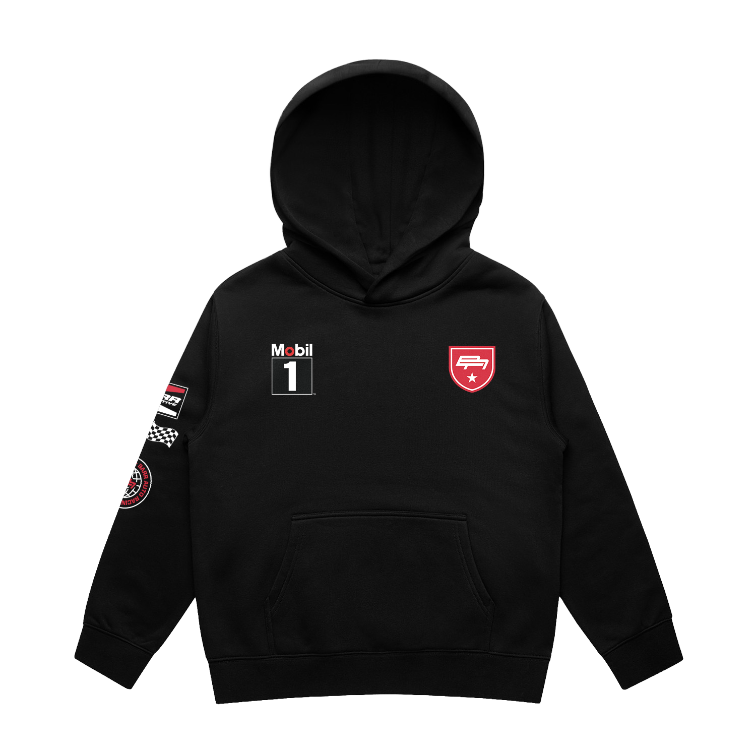 BARR AUTOMOTIVE LOGO HIT BLACK KIDS HOODIE | BARR AUTOMOTIVE