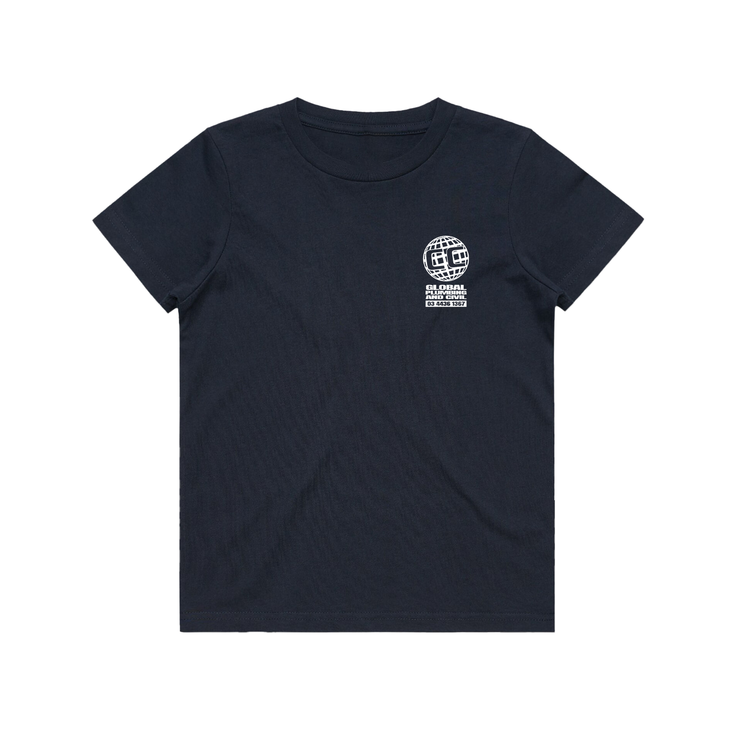 GLOBAL LOGO KIDS STAPLE NAVY TEE | CC GLOBAL PLUMBING
