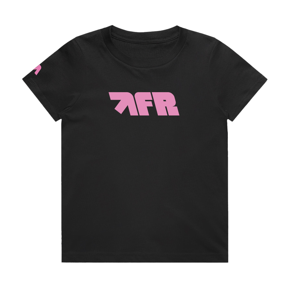 FLIGHT RISK PINK LOGO KIDS STAPLE BLACK TEE | FLIGHT RISK