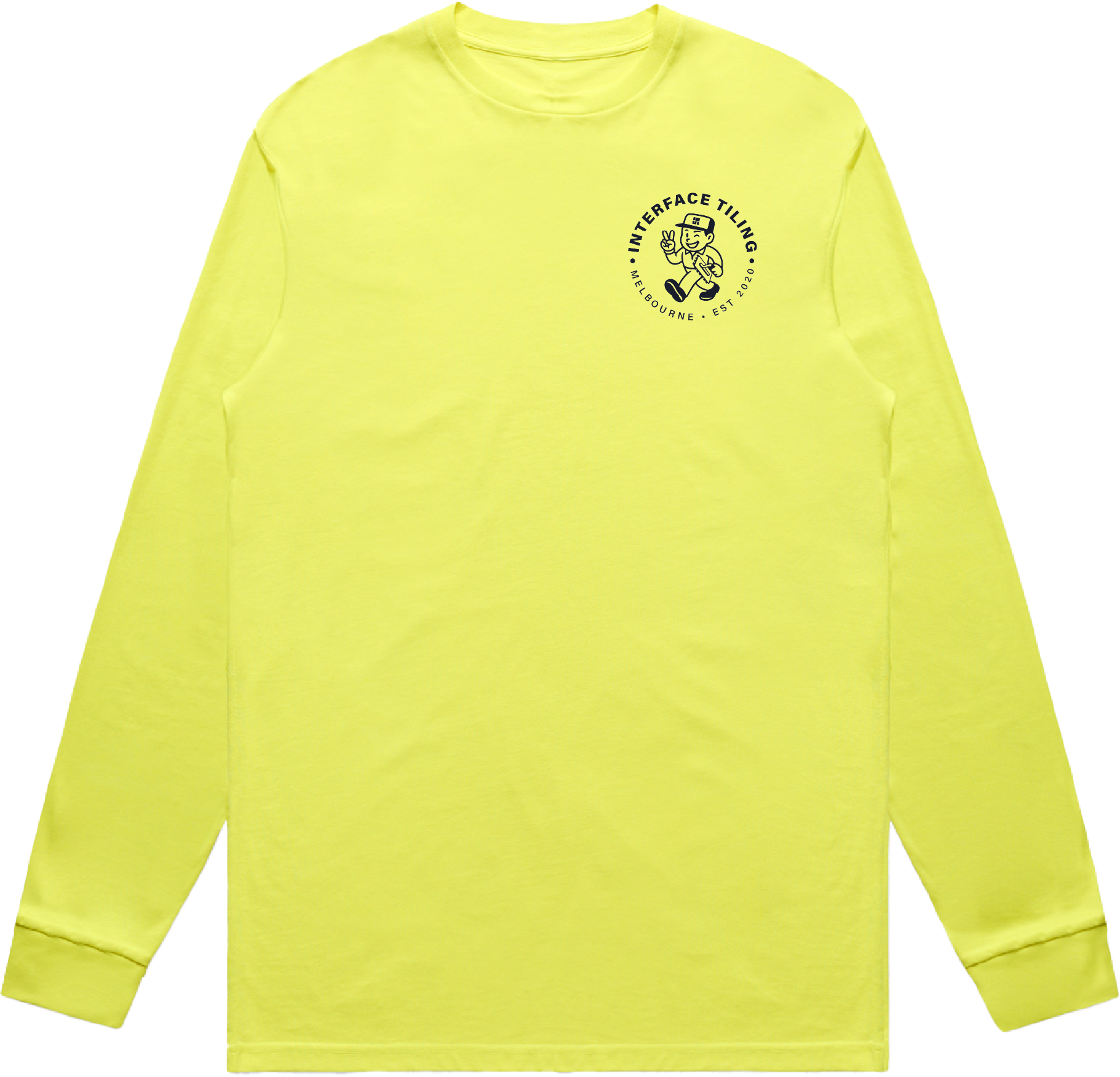 INTERFACE TILING YELLOW BLOCK SAFETY L/S TEE | INTERFACE TILING
