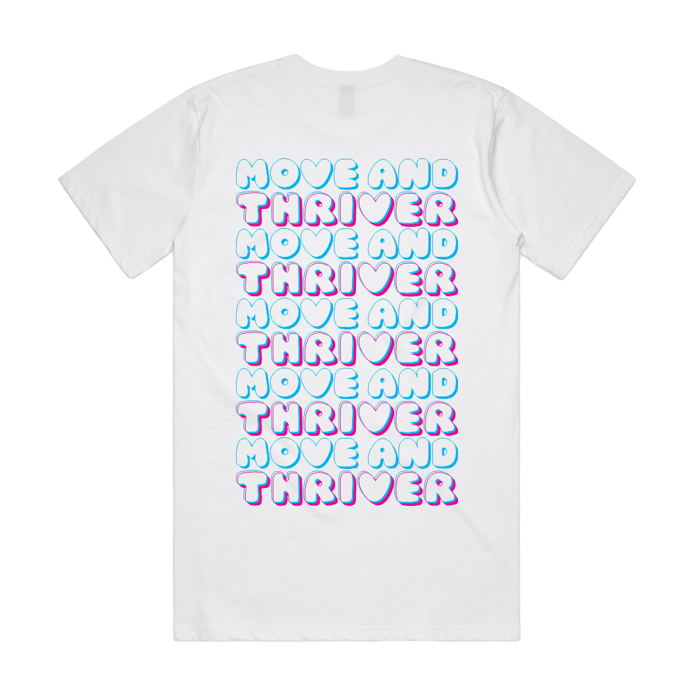 MOVE AND THRIVER LOGO CLASSIC WHITE TEE | MOVE&