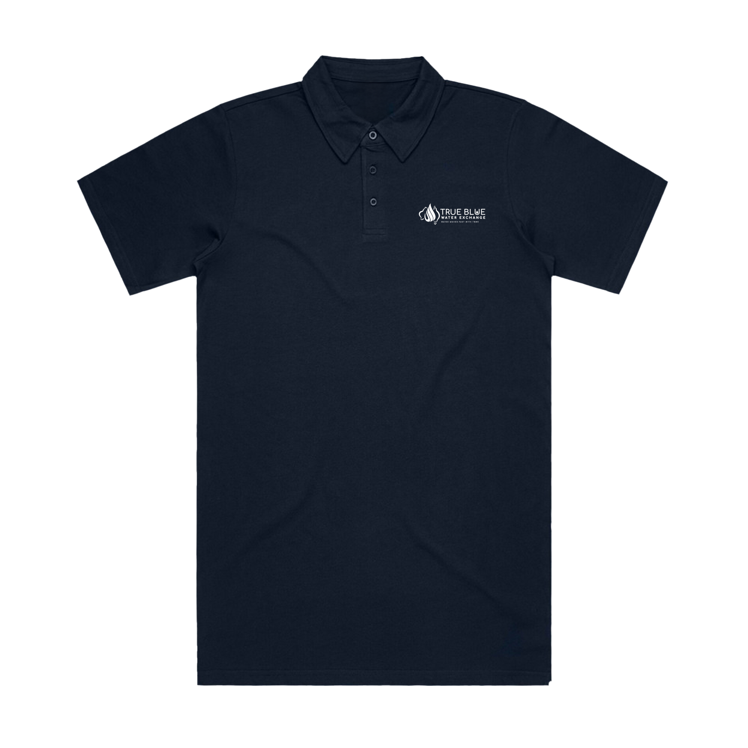 TRUE BLUE LOGO NAVY CHAD POLO | TRUE BLUE WATER
