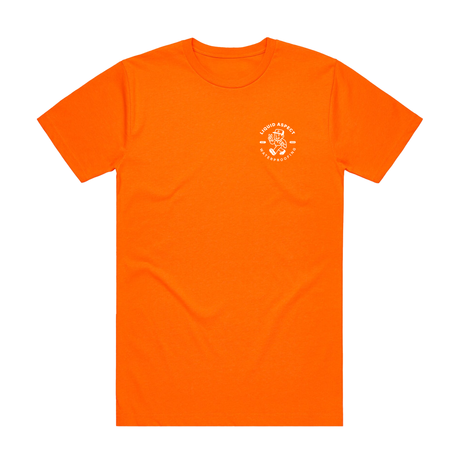 LIQUID ASPECT WATERPROOFING ARCH PRINT HI-VIS ORANGE SAFETY BLOCK TEE  | LIQUID ASPECT WATERPROOFING