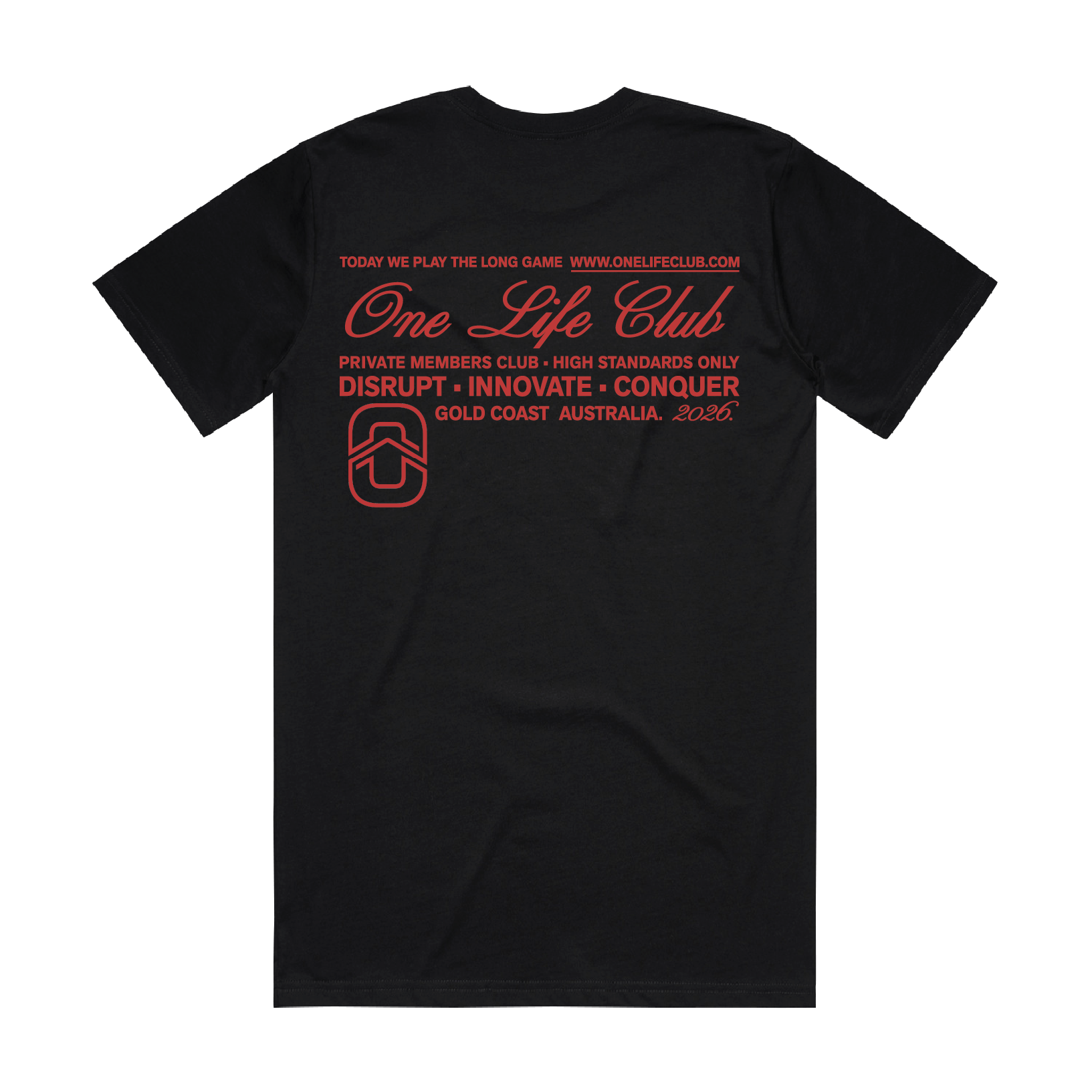 ONE LIFE CLUB GOLD COAST SUMMIT MEN CLASSIC BLACK TEE | ONE LIFE CLUB