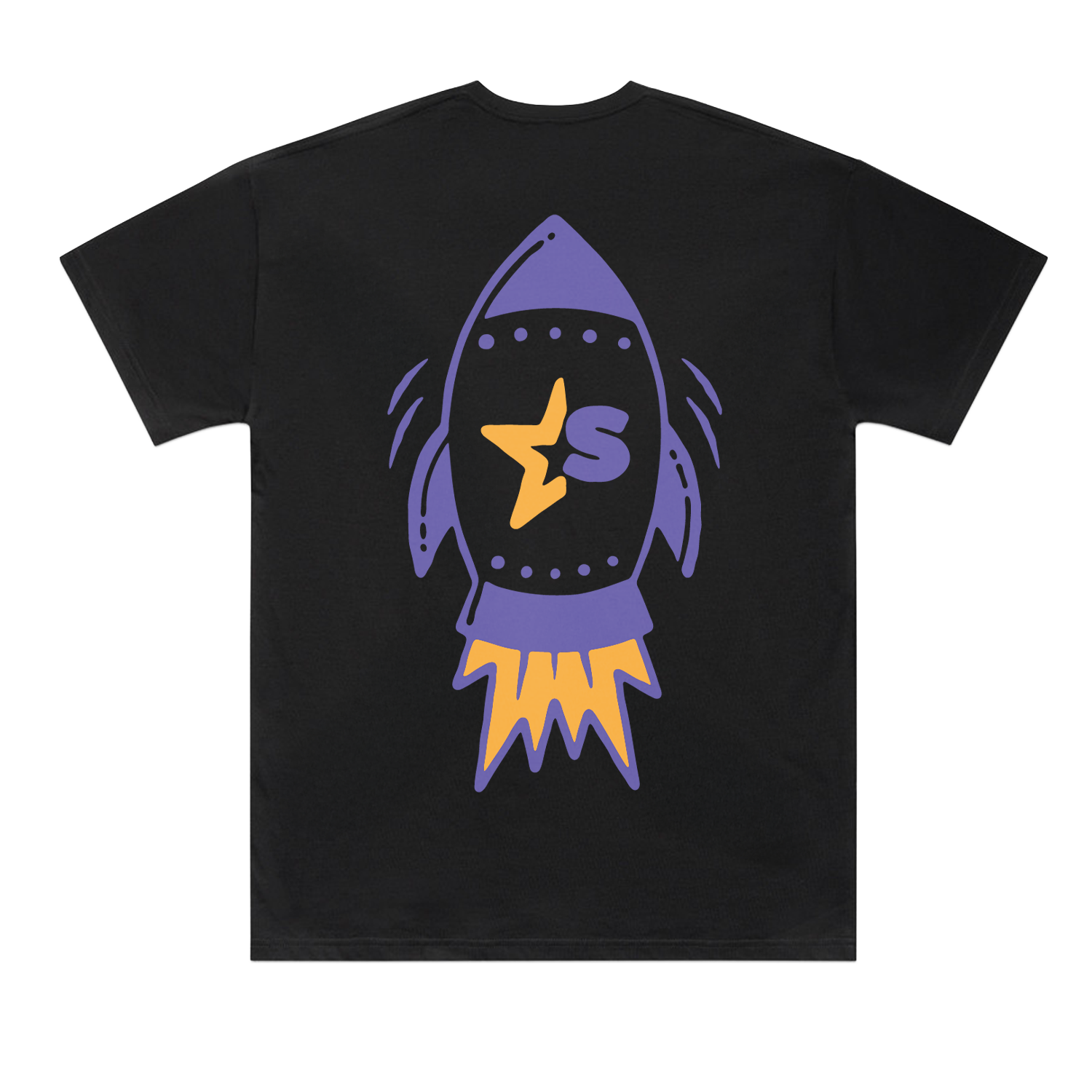 SCOOTI REVIEWS PURPLE ROCKET CLASSIC OVERSIZED BLACK TEE | SCOOTI REVIEWS