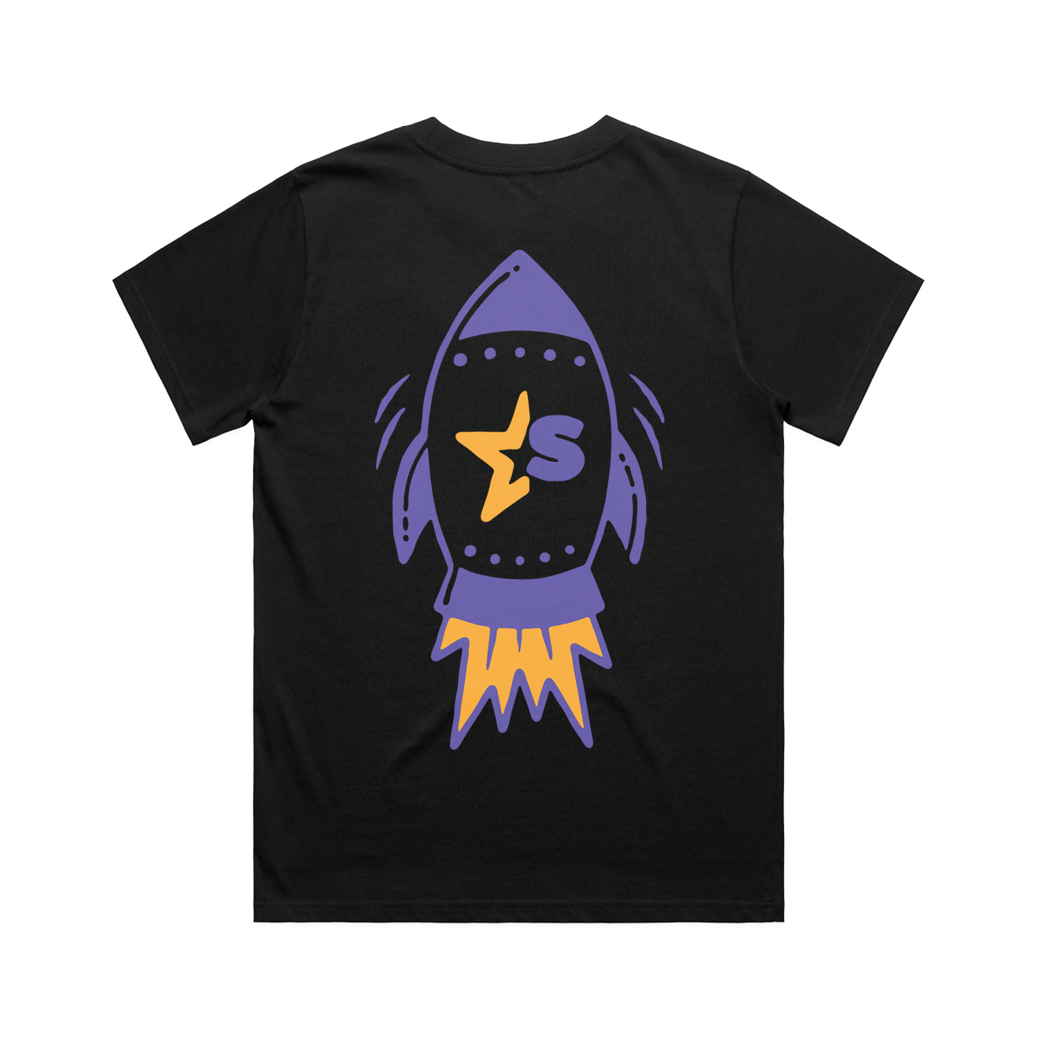 SCOOTI REVIEWS PURPLE ROCKET WO'S CLASSIC BLACK TEE | SCOOTI REVIEWS