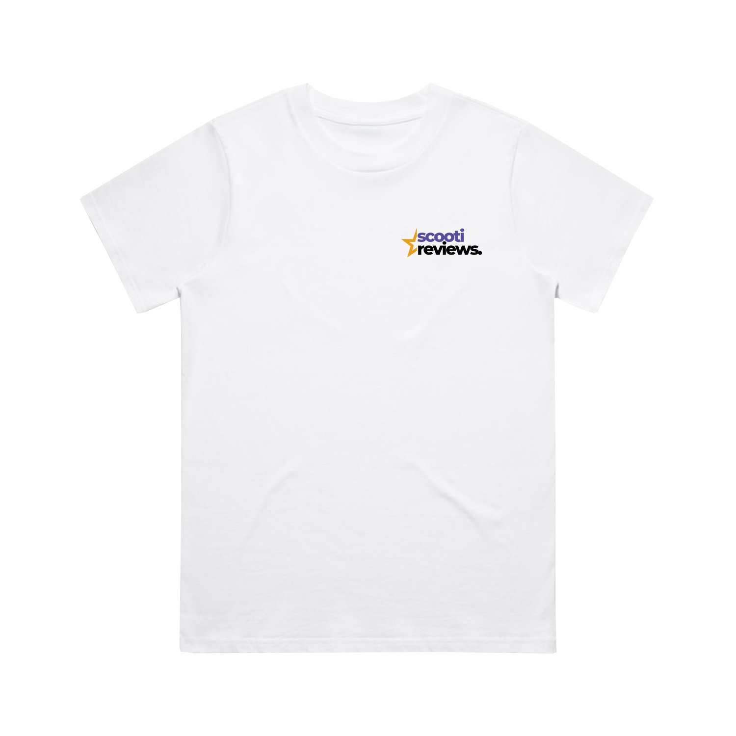 SCOOTI REVIEWS PURPLE ROCKET WO'S CLASSIC WHITE TEE | SCOOTI REVIEWS