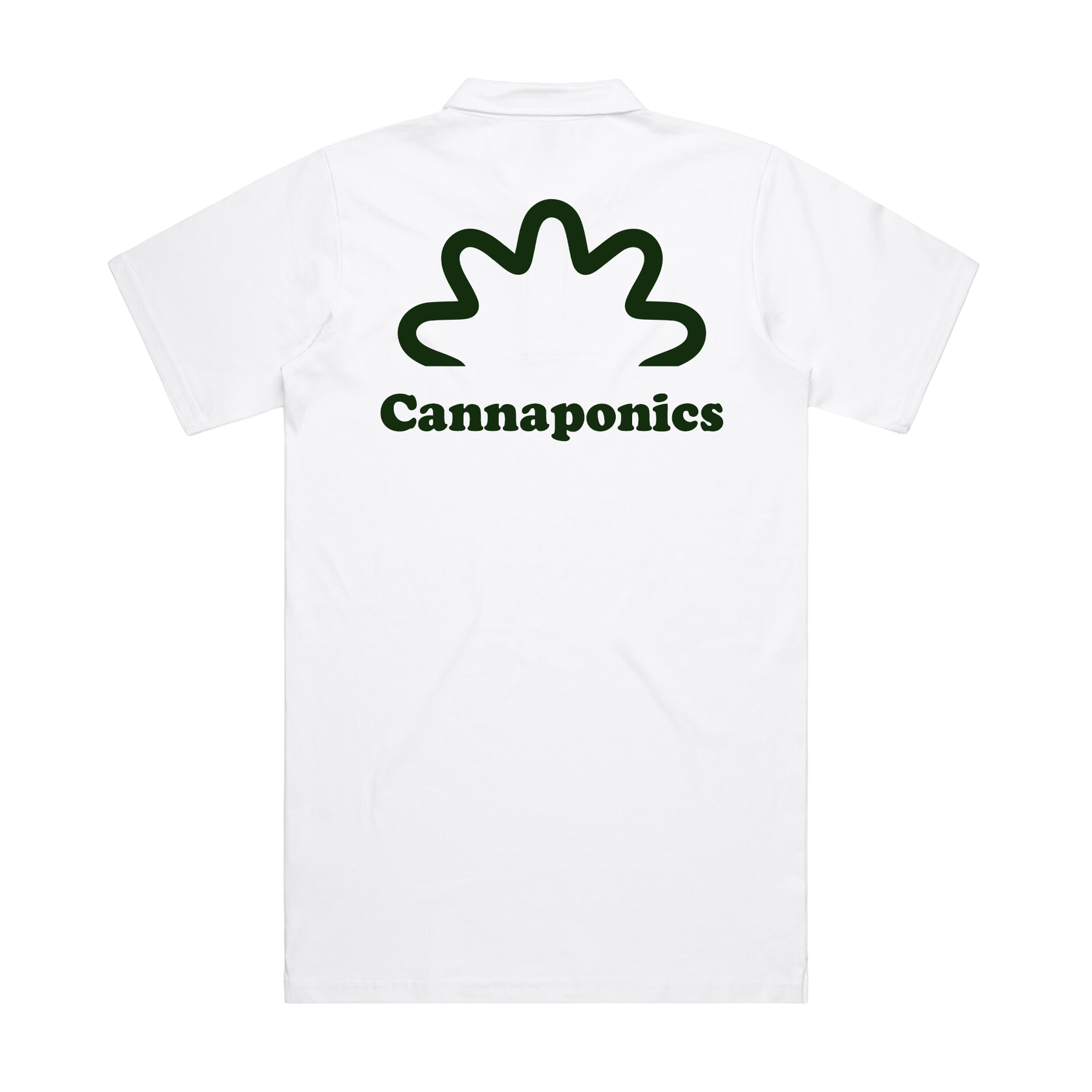 CANNAPONICS C LOGO WHITE CHAD POLO | CANNAPONICS