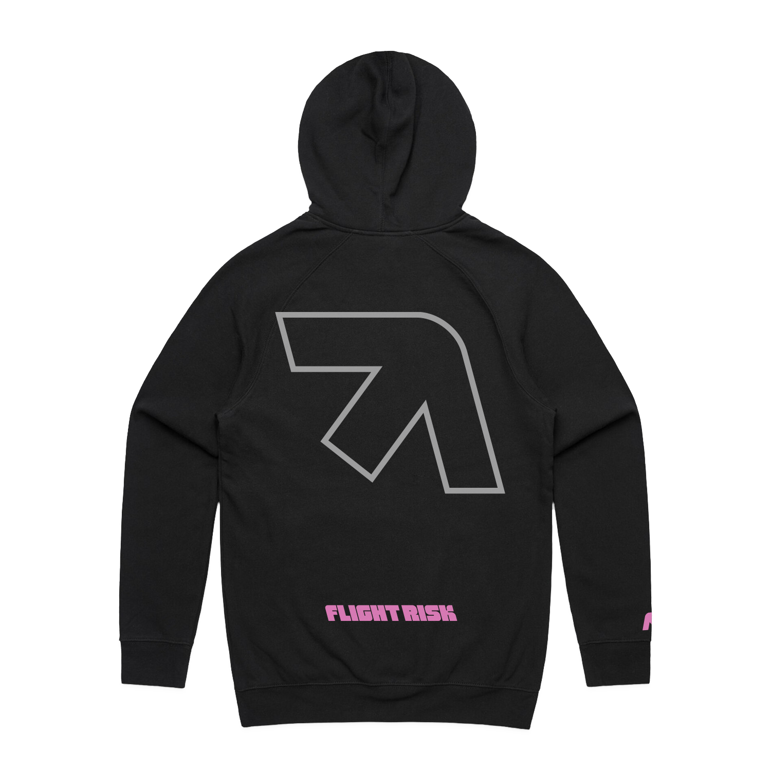 FLIGHT RISK PINK LOGO SUPPLY BLACK HOODIE | FLIGHT RISK