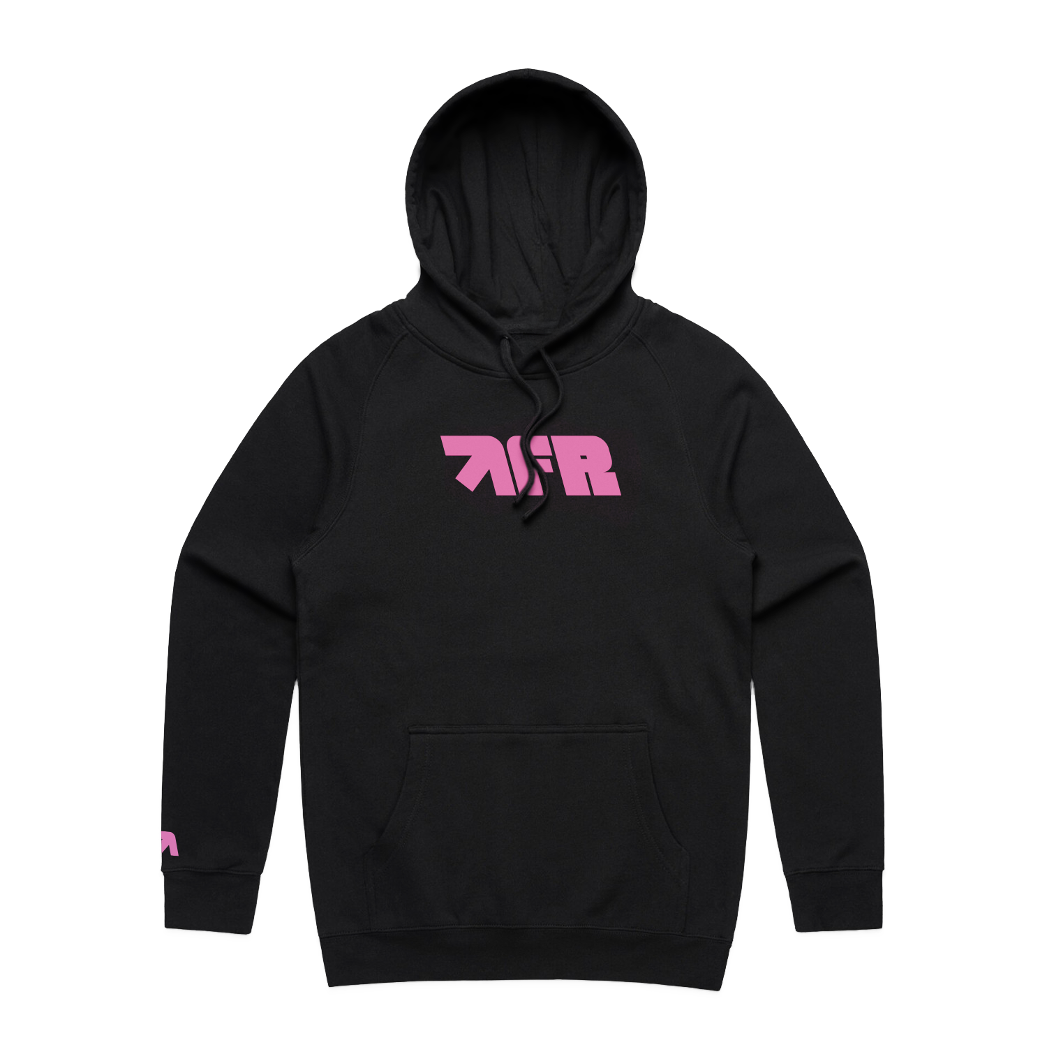 FLIGHT RISK PINK LOGO SUPPLY BLACK HOODIE | FLIGHT RISK