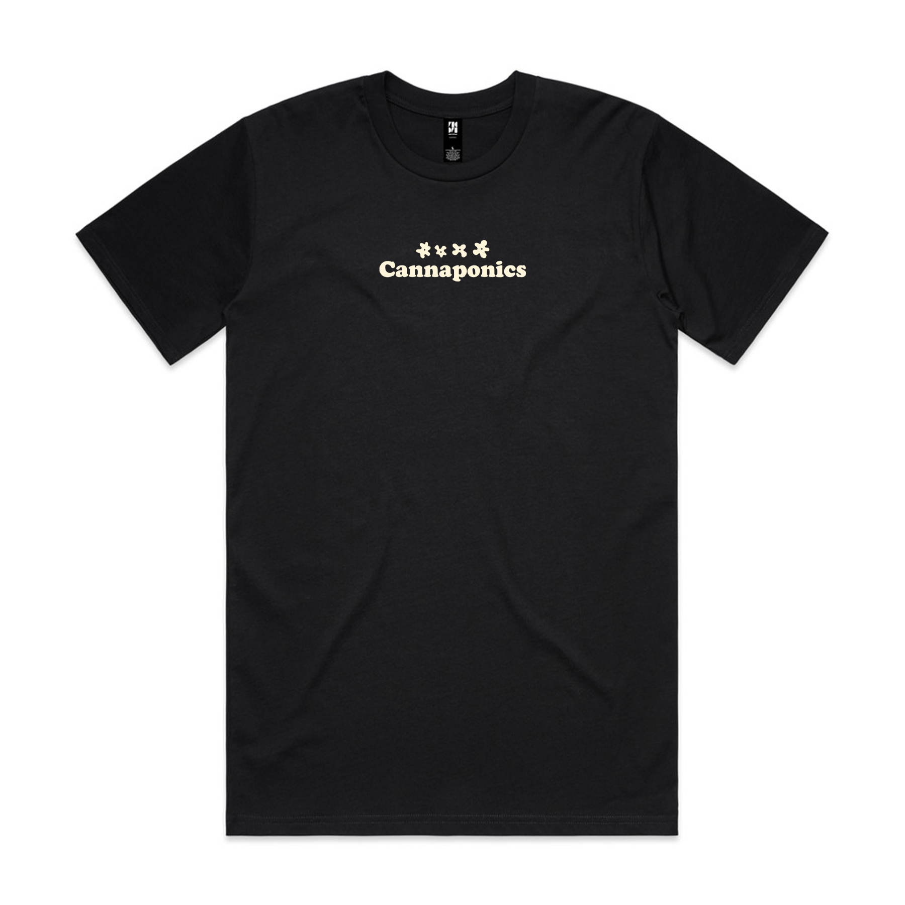 FLOWER BLACK TEE | CANNAPONICS