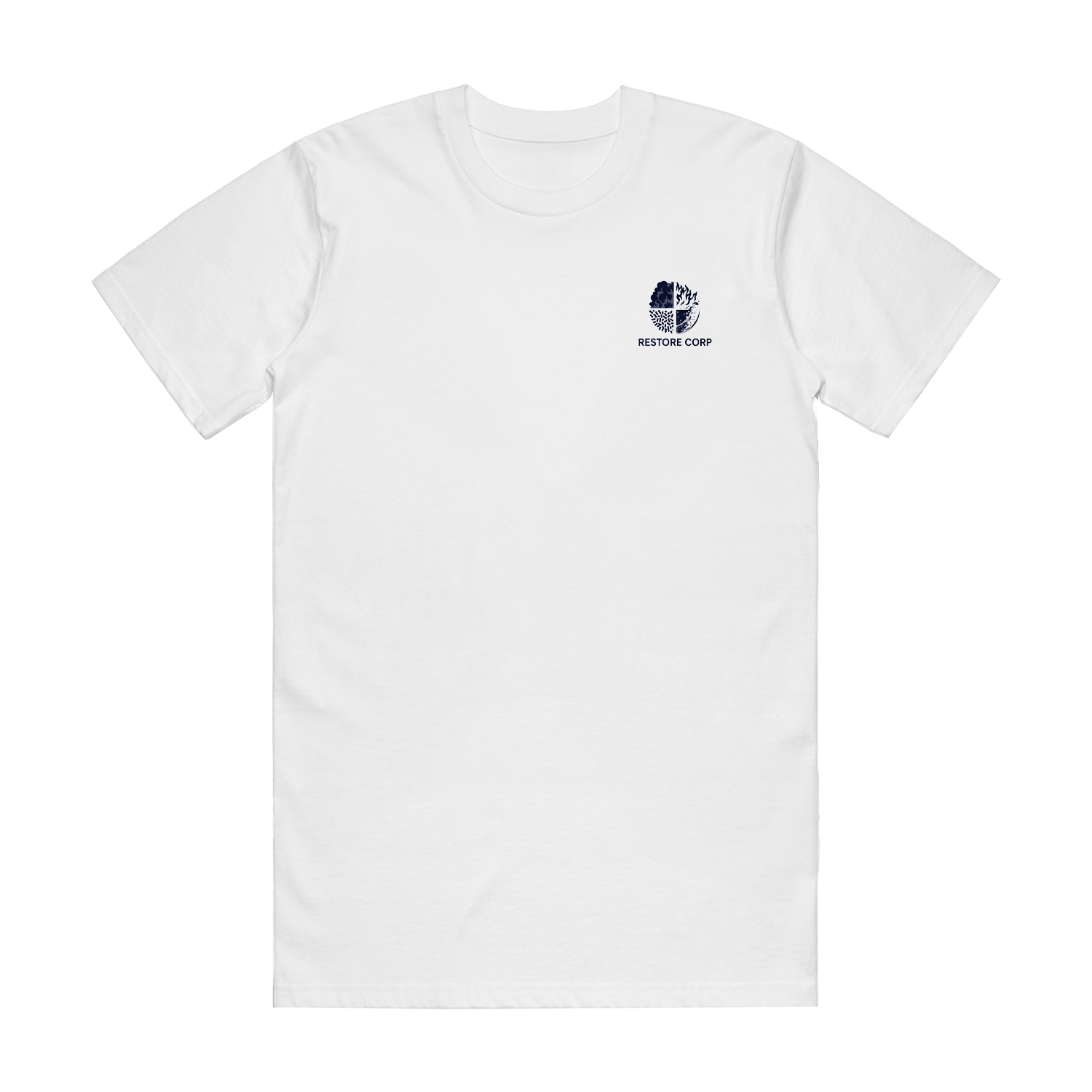 RESTORE CORP LOGO STAPLE WHITE TEE | RESTORE CORP