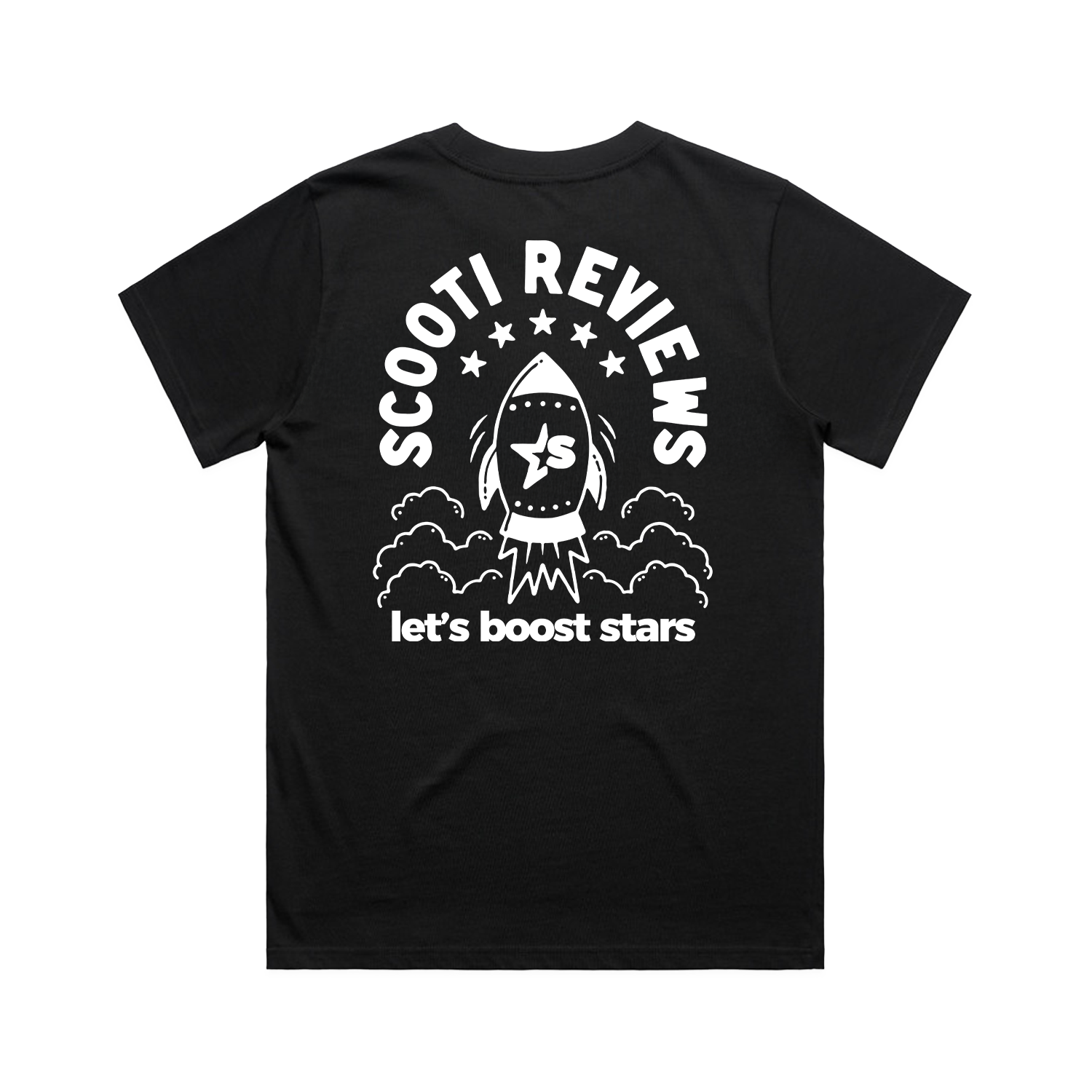 SCOOTI REVIEWS LOGO WO'S CLASSIC BLACK TEE | SCOOTI REVIEWS