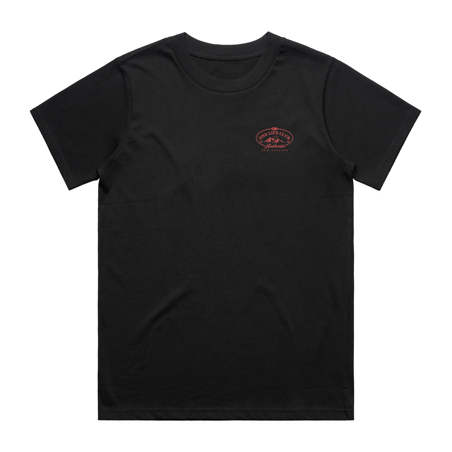 ONE LIFE CLUB NEW ZEALAND SUMMIT 2025 WO'S MAPLE BLACK TEE | ONE LIFE CLUB