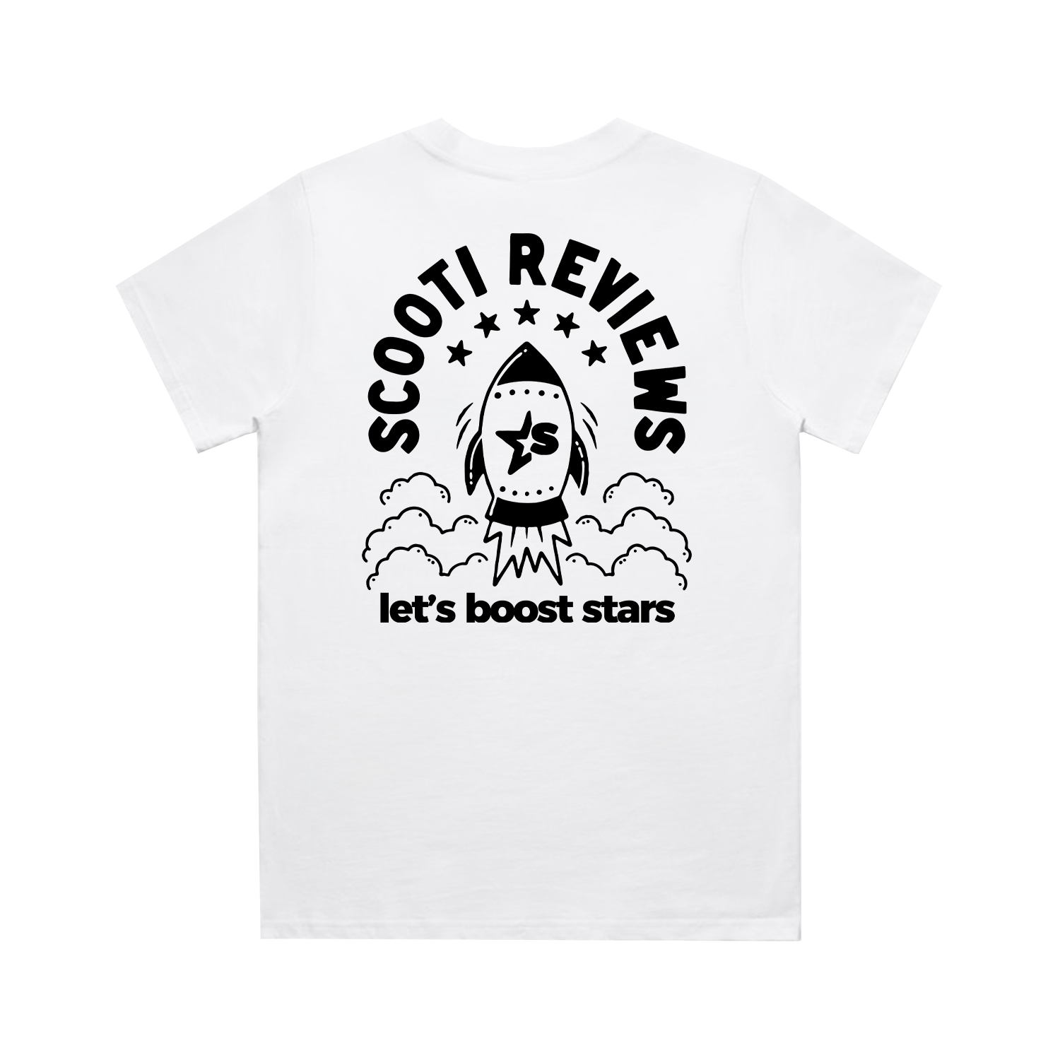 SCOOTI REVIEWS LOGO WO'S CLASSIC WHITE TEE | SCOOTI REVIEWS