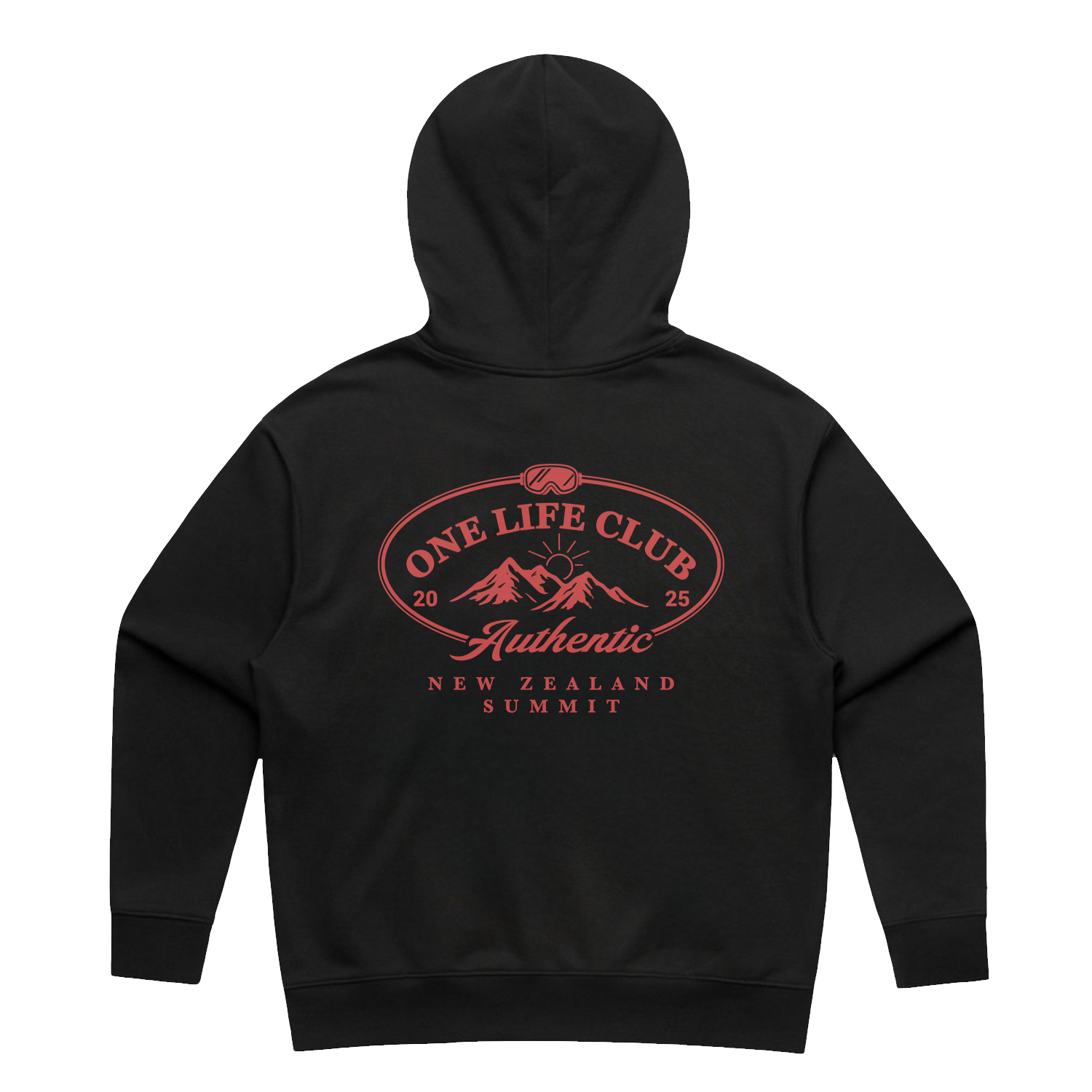 OLC NEW ZEALAND SUMMIT 2025 WO'S HEAVY BLACK HOOD | ONE LIFE CLUB