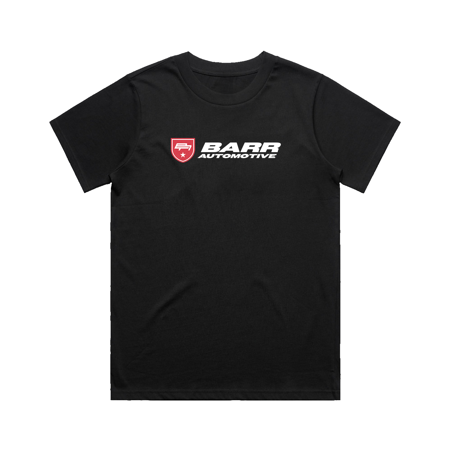 BARR AUTOMOTIVE LOGO WOMEN'S CLASSIC BLACK TEE | BARR AUTOMOTIVE